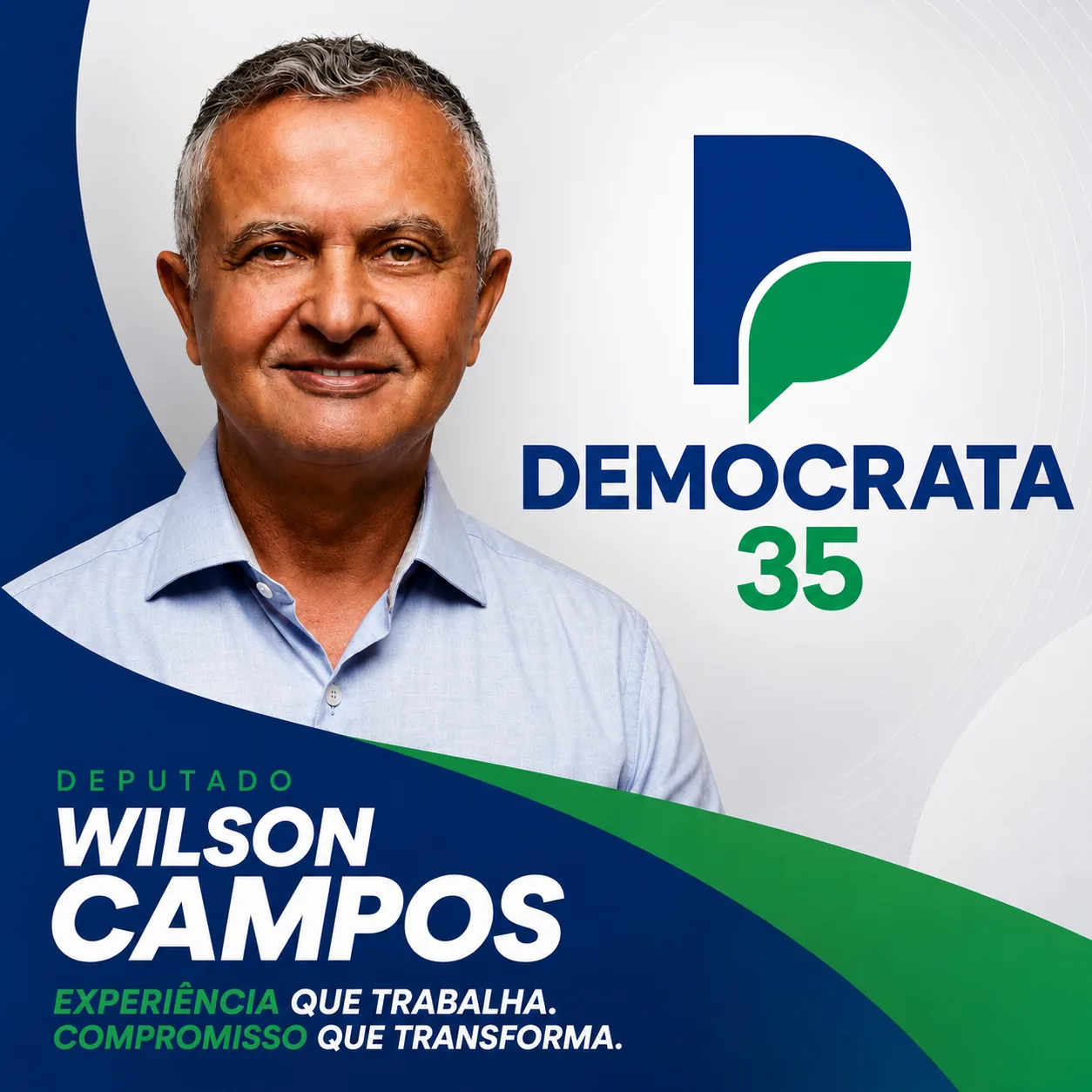 Peça de campanha de Wilson Campos, Democrata 35